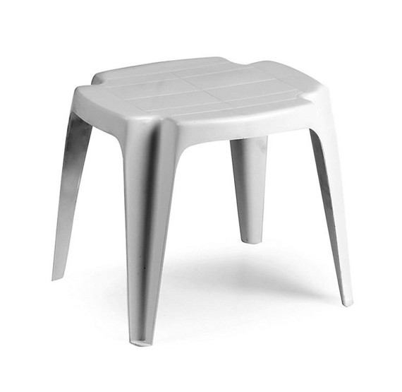 Sgabello in plp calypso solid bianco