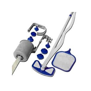 Kit manutenzione pulizia piscina aspiratore skimmer retino deluxe Bestway 58237