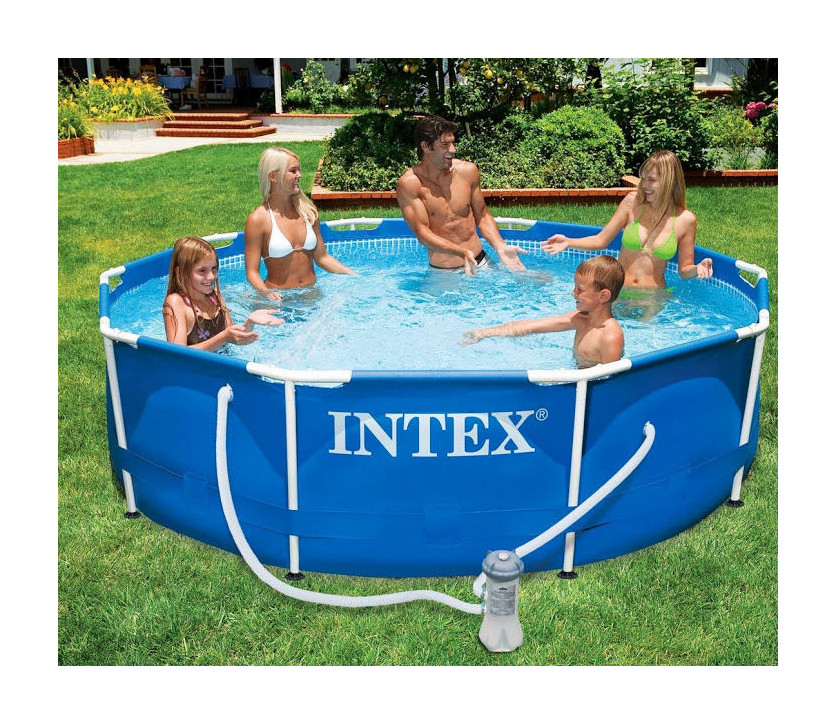 Piscina Fuori Terra rotonda Frame 305x76 cm INTEX 28202 con Pompa Filtro a cartuccia