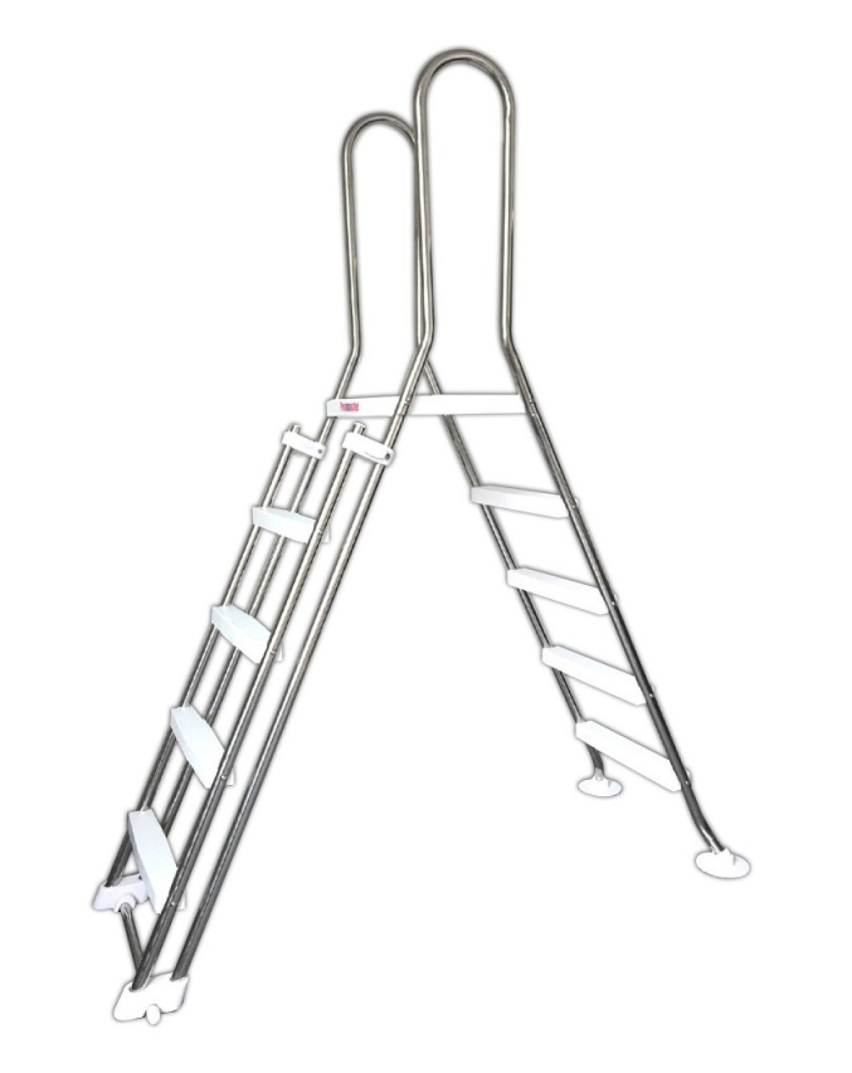 Scaletta Blocco Sicurezza INOX SAFE TOP CM 150 5 Scalini + 5 Estraibili Piscine Max 150 mt