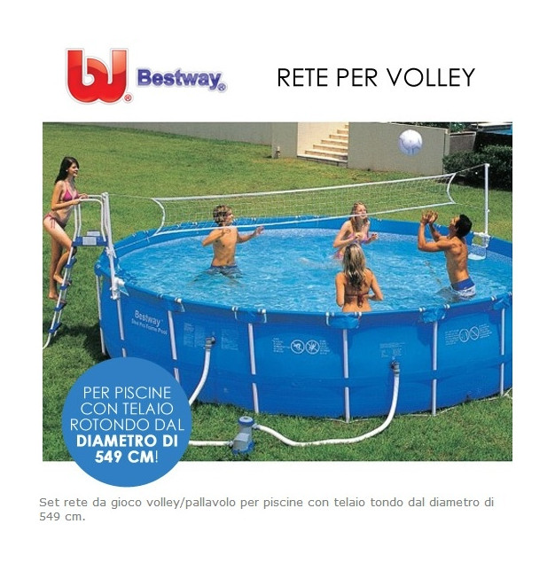 Rete pallavolo per piscine gioco rete volley bestway piscina 58179 cm 549