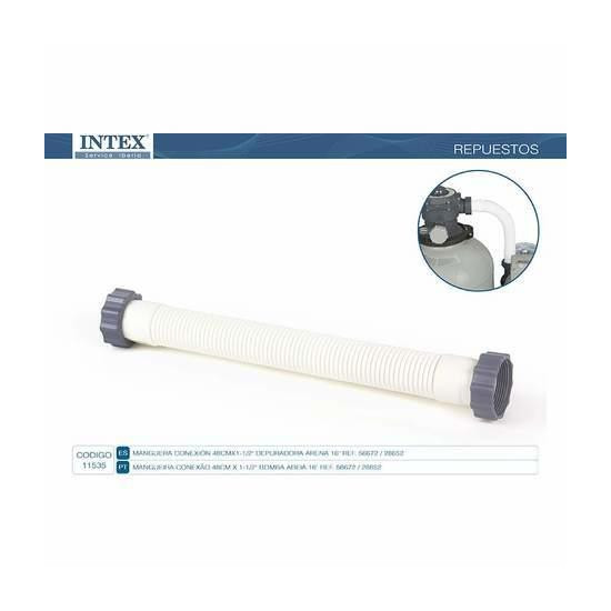 Intex 11820 Tubo di Raccordo con Ghiere per Pompa a Sabbia Modello 28646 