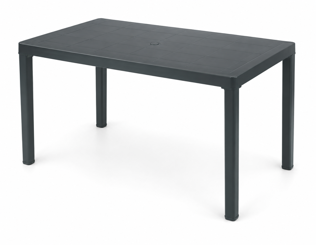 Tavolo Prince antracite in PLP 150x90x72 h cm cod. 206015